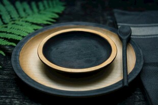 黑金餐具组合