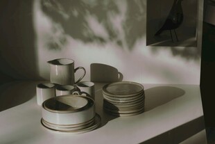 复古金属餐具静物展示