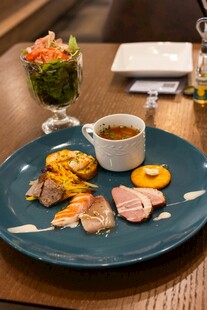 精致摆盘的美味西餐料理