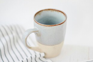 简约双色陶瓷咖啡杯