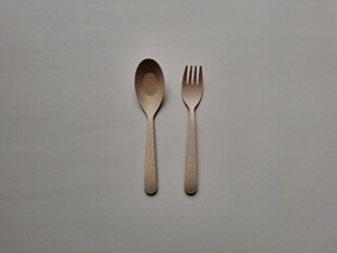 简约木质餐具勺叉组合