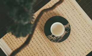 古籍上的一杯清茶