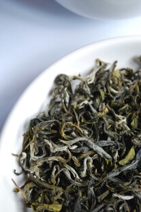 优质绿茶茶叶特写