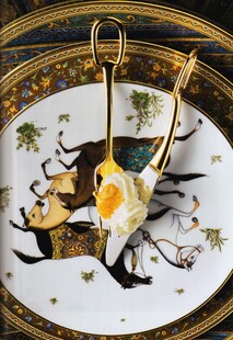 奢华餐具上的精美装饰图案