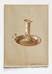 复古 金器蜡烛摆台