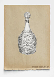 复古雕花玻璃酒瓶