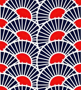 日式扇形图案纹理设计