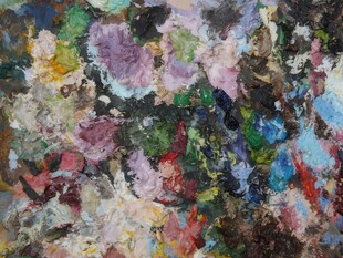 抽象多彩油画纹理画面
