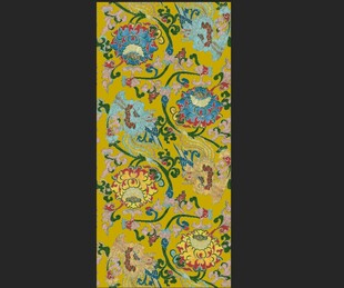 中国风多彩花卉图案装饰画