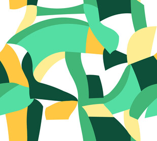 抽象几何绿色色块图案