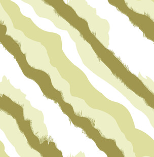 黄绿相间波浪条纹图案