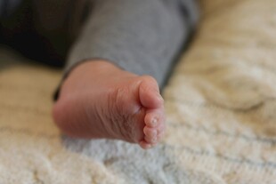 婴儿可爱小脚丫特写