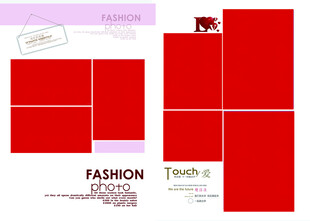 时尚红色拼接设计图案  婚纱 