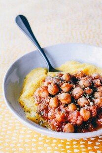 鹰嘴豆炖菜配土豆泥