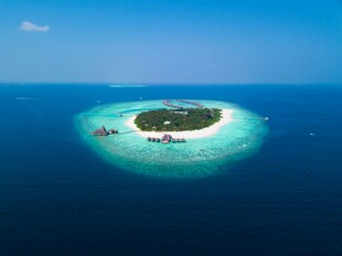 美丽海岛俯瞰图