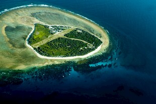 美丽海岛俯瞰图
