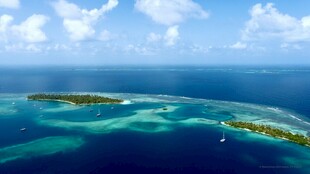 美丽海岛俯瞰图