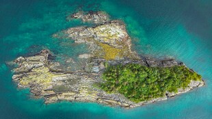 美丽海岛俯瞰图