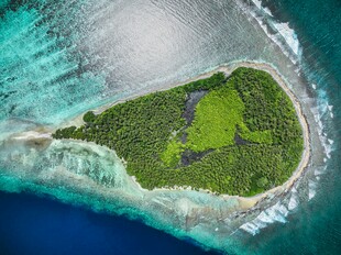 美丽海岛俯瞰图