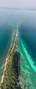 海岛风光 碧海蓝天绿岸