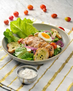 美味蔬菜鸡肉沙拉一盘
