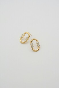 精致金环耳环饰品展示