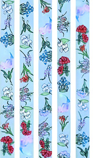 花卉图案装饰带