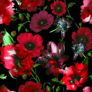 绚丽多彩花卉图案背景