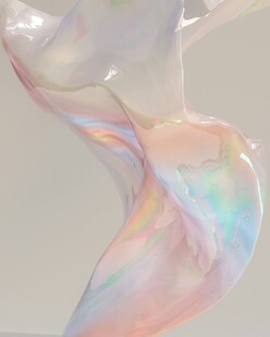 梦幻炫彩流动气泡形态