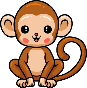 可爱小猴子卡通形象