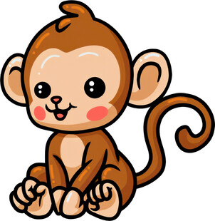 可爱小猴子卡通形象
