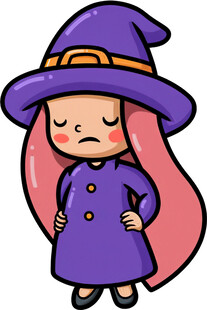 可爱小女巫表情略显无奈
