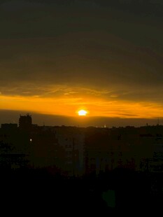 城市日落美景
