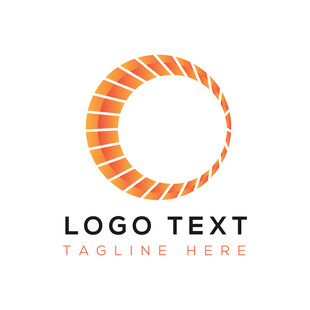 橙色环形创意LOGO设计
