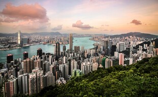 香港城市天际线美丽景观
