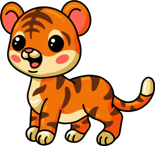 可爱小老虎卡通形象