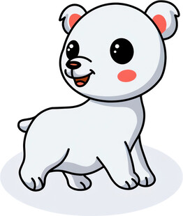 可爱卡通小北极熊