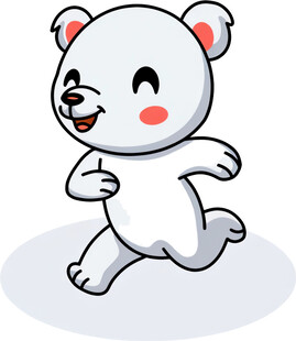 奔跑的可爱小熊