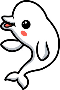 可爱卡通小海豚