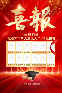 高考喜报捷报海报