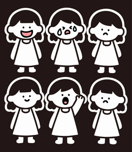 卡通女孩表情集合