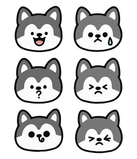 哈士奇表情集合