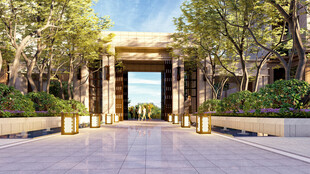 豪华大气的园林入口景观