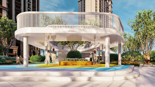 现代风格空中连廊景观设计