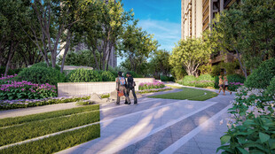 社区优美景观步道