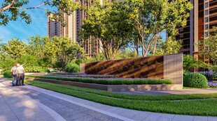 现代小区景观绿化一角