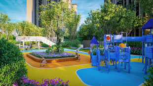 多彩儿童户外游乐区景观