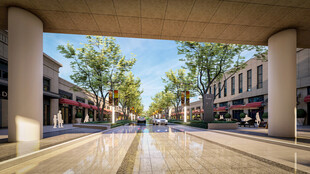 城市街道下的开阔景象