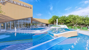 豪华泳池旁的度假酒店