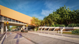 现代风格户外长廊景观